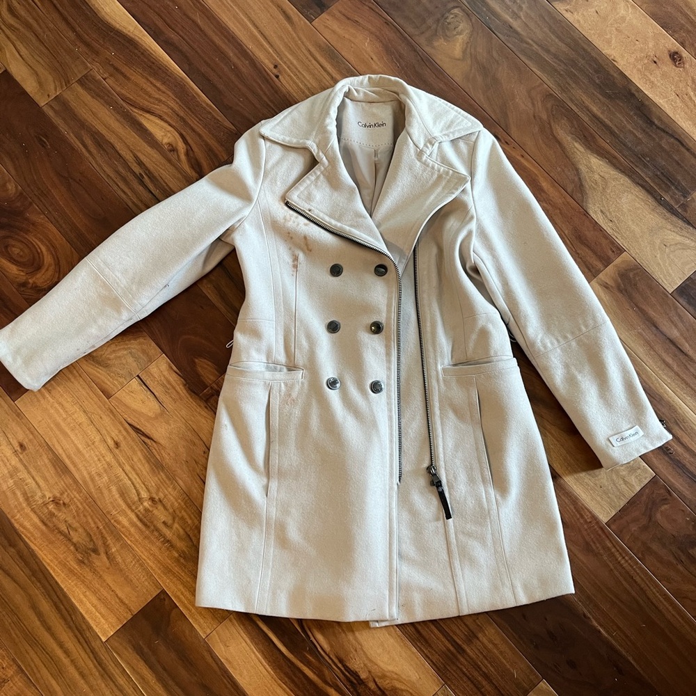 Women’s Calvin Klein cream pea coat